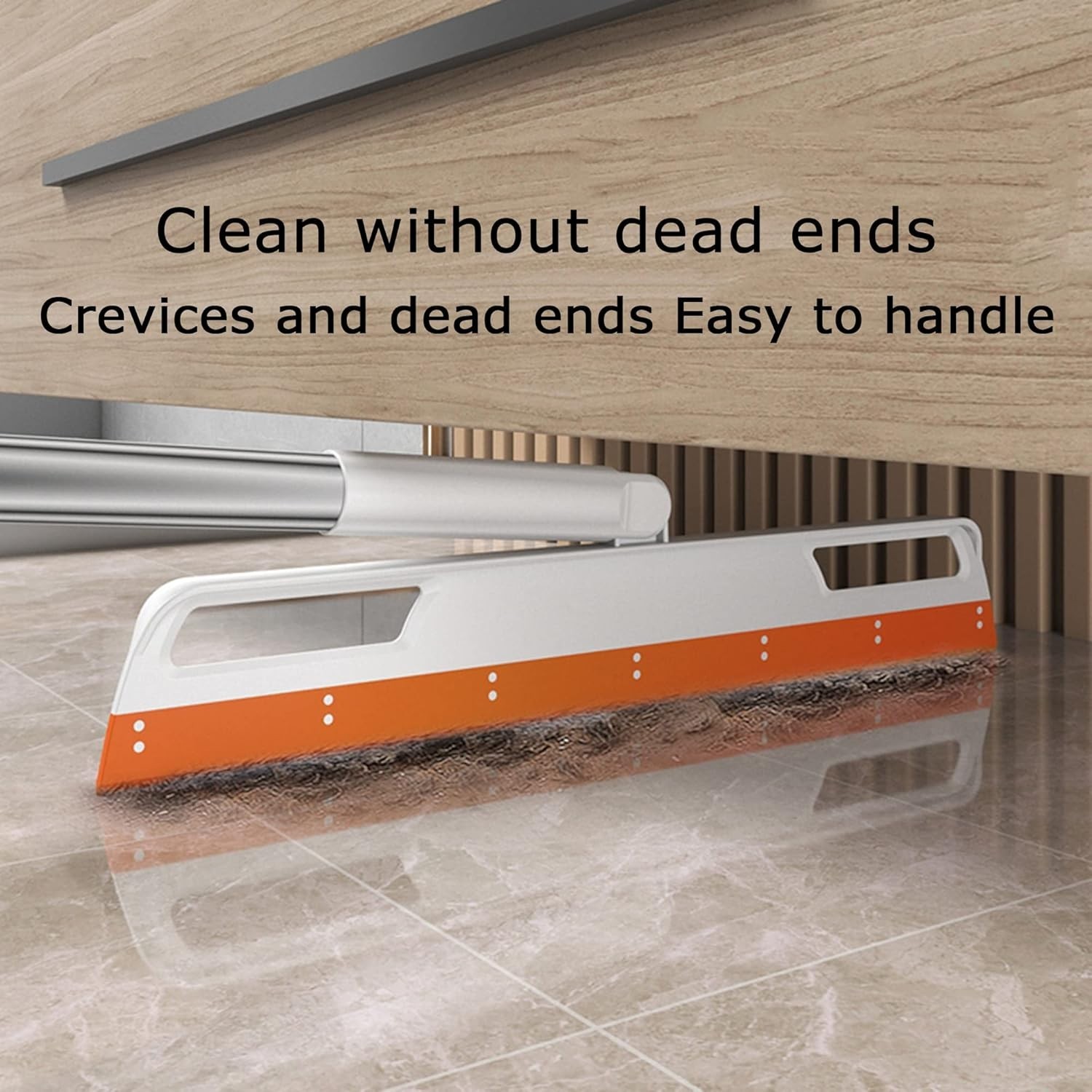 Magic Broom 4-in-1 Silicone Floor Squeegee with 56″ Handle – Effortless Cleaning