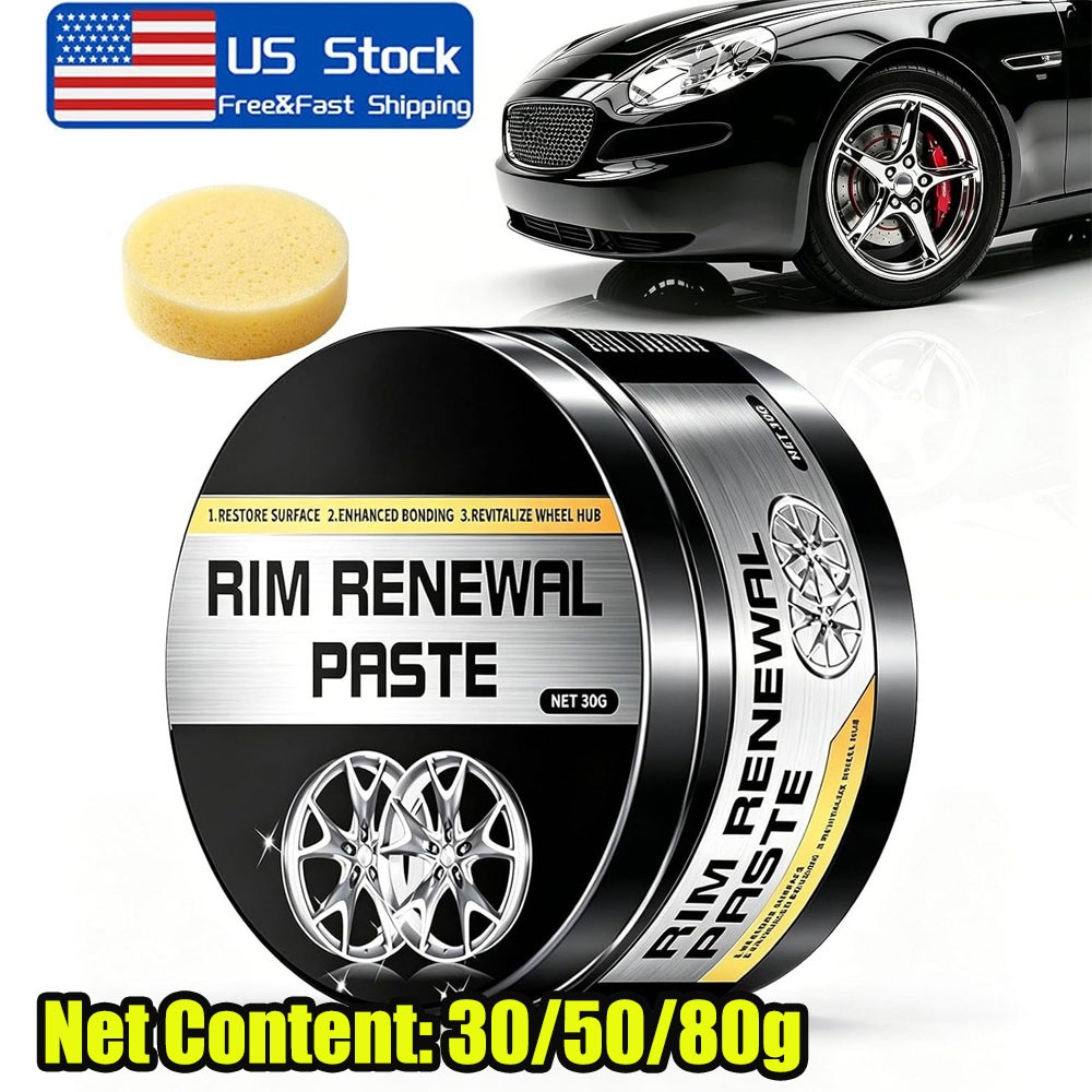 Rim Renewal Paste for Car Wheel Scratch Care, 30/50/80g | Hub polishing paste