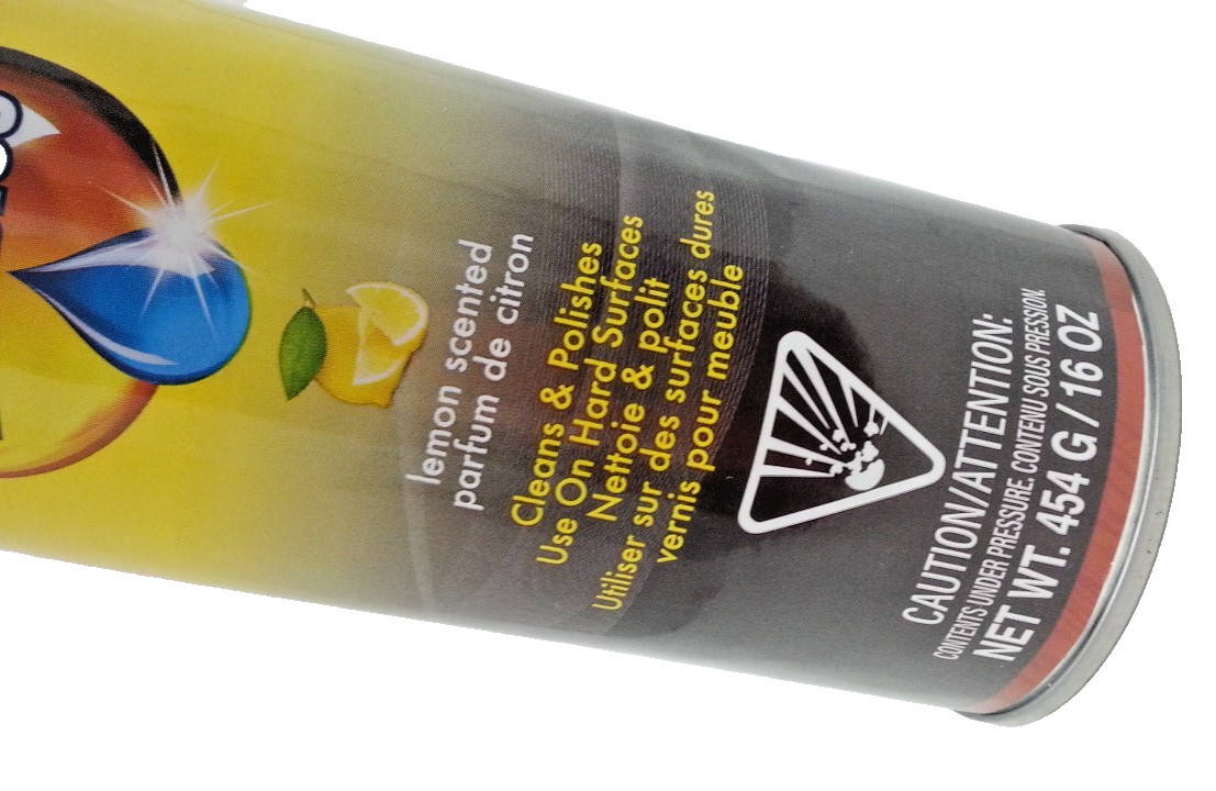 2 x Domestic/Industrial Lemon Scented Furniture Polish 16 oz Each Cleans/Polish