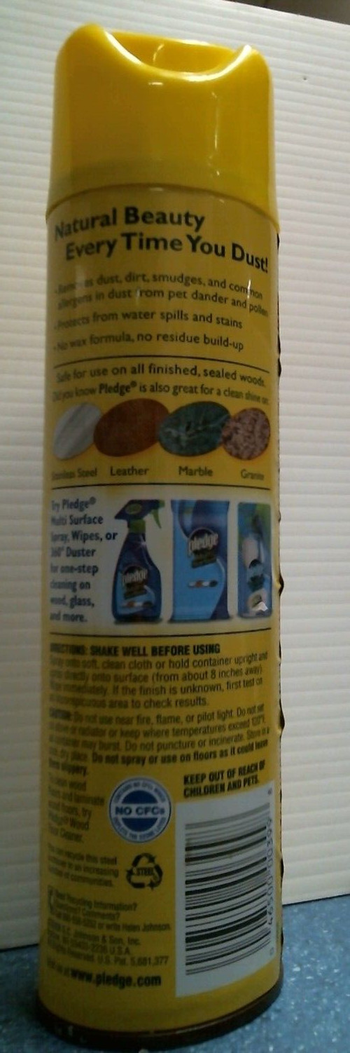 Pledge Furniture Polish, Natural Beauty, Lemon Scented, 12.5 Oz. (00399) FS