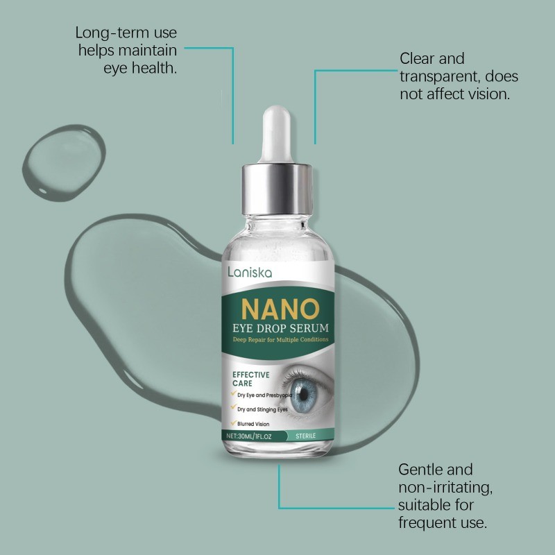 Nano Drops Eye Serum,Natural Nano Lubricant Eye for Drops Dry Eye Presbyopia.