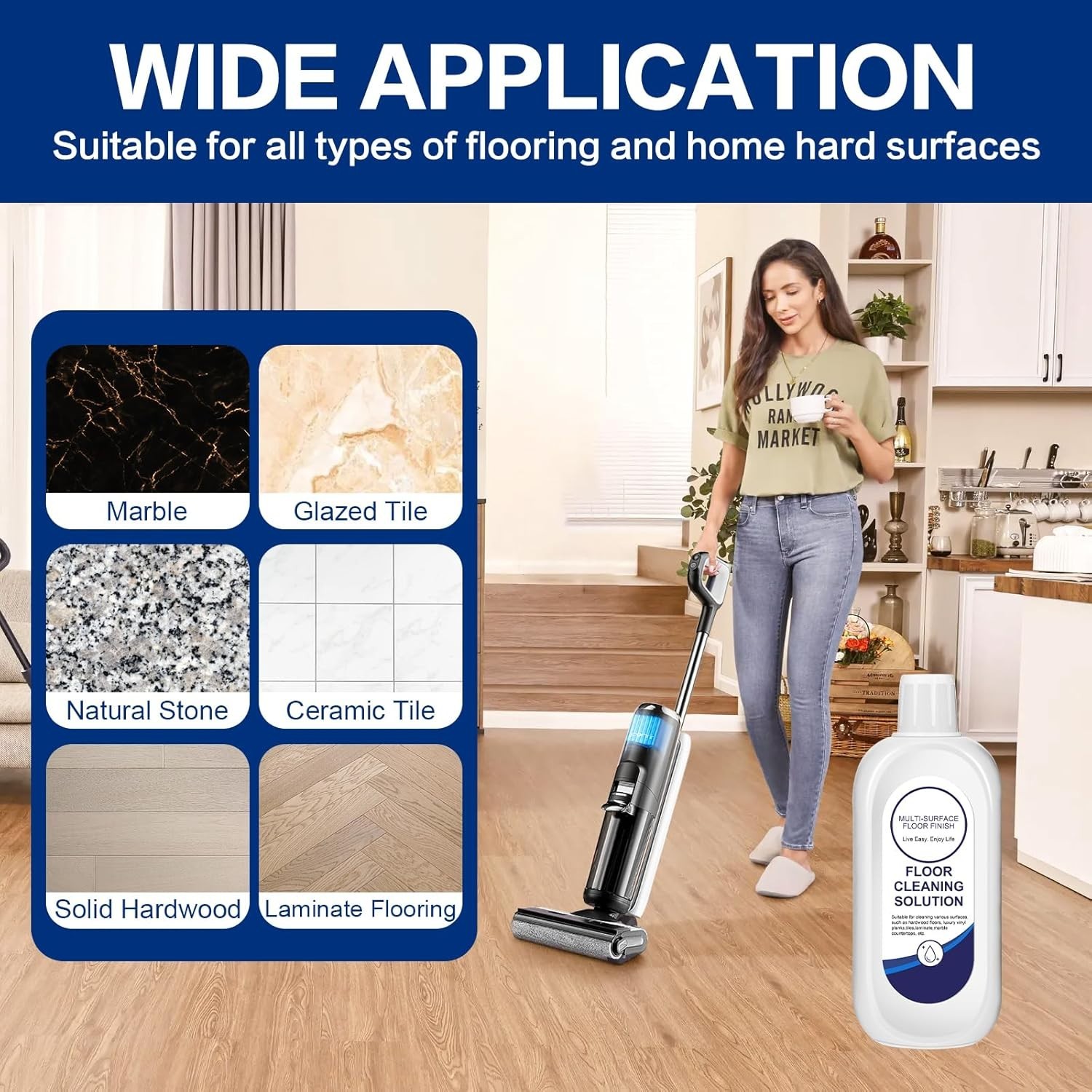 Versatile Multi-Surface Cleaning Solution for Tineco & Robot Vacuums – 67 Fl Oz