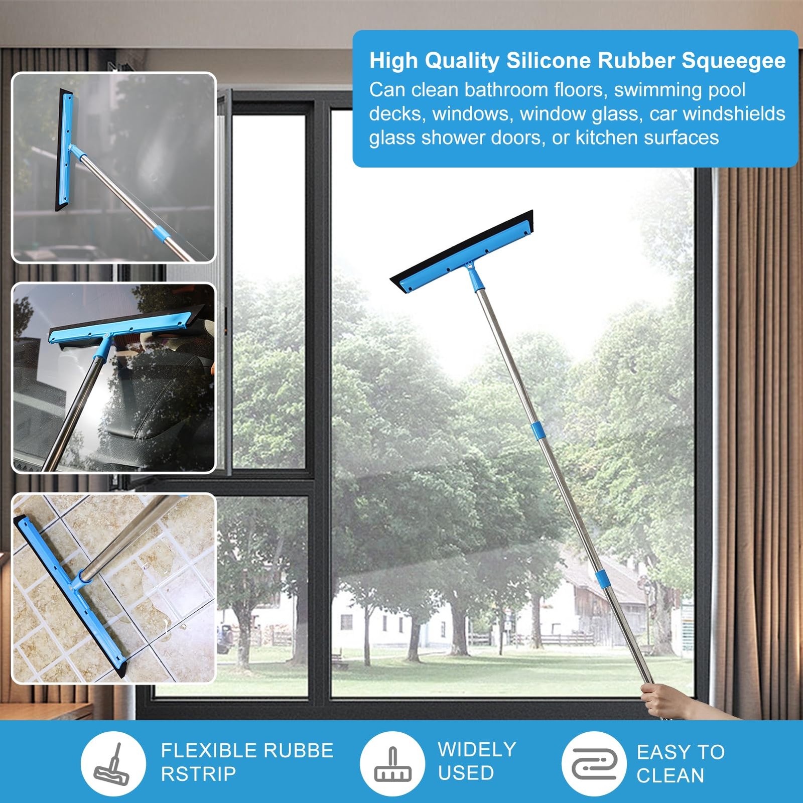 High Reach Duster Kit with14 ft Extension Pole High Ceiling Dusting and Windo…