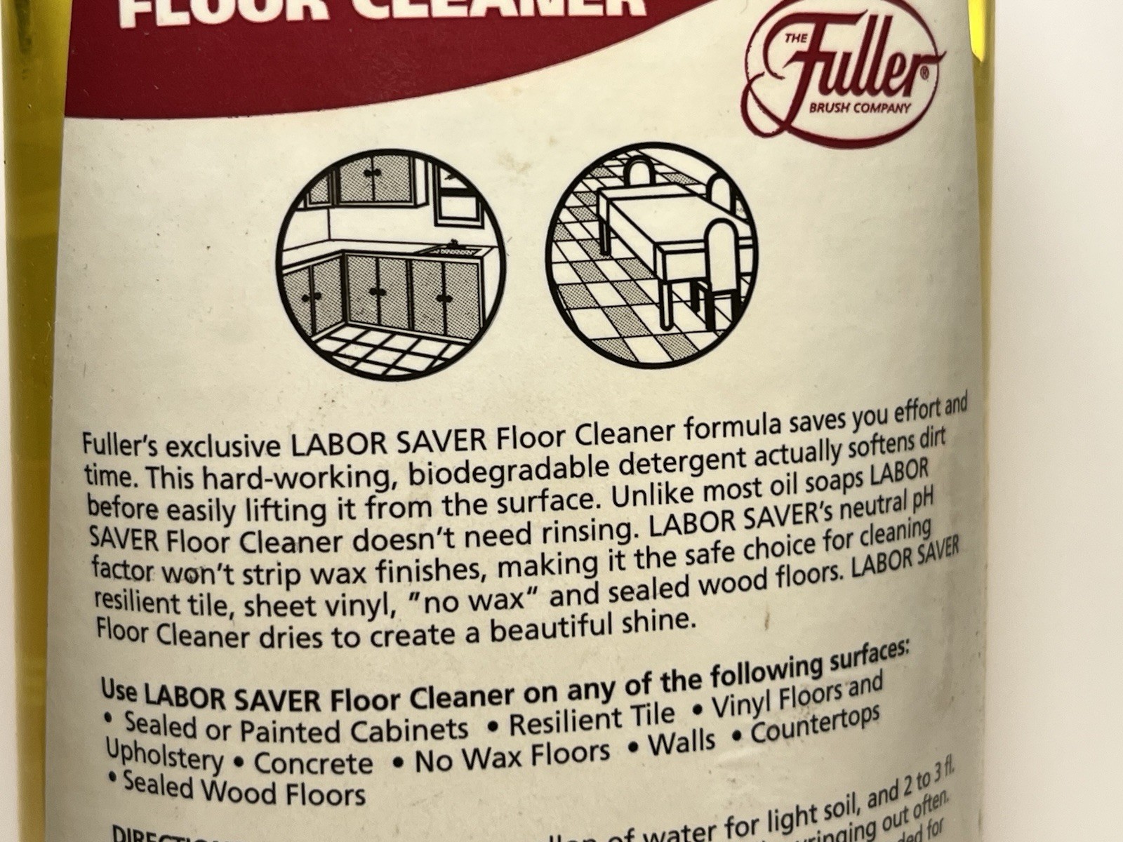 Fuller Brush Company Labor Saver Floor Cleaner No Rinse Lemon Fresh Scent