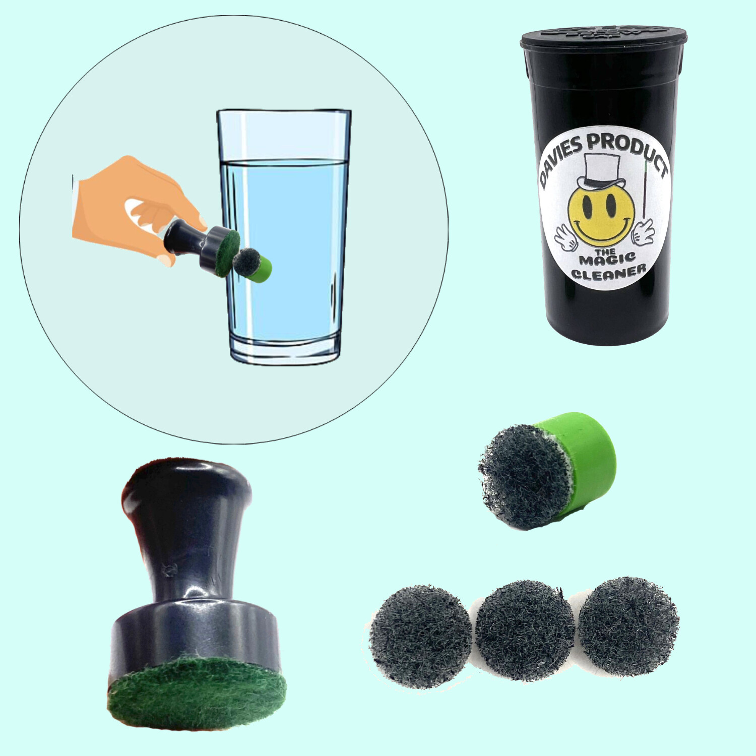 Davies Product: The Magic Cleaner The Reusable Magnetic Bong Pipe Glass Scrubber