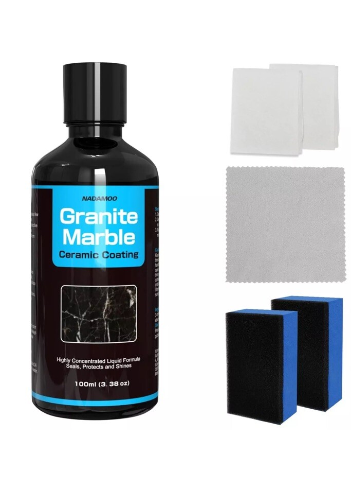 Nadamoo Granite & Marble Ceramic Coating Kit 100ml Highly Concentrated Formula