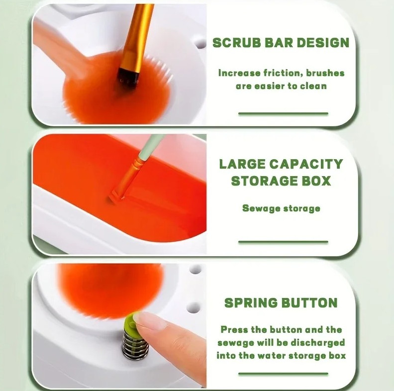 1pc Automatic Paintbrush Cleaning Machine Artist Wash System Tool – NEW