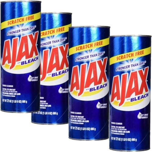 Ajax Multi-Purpose Cleaner Powder Cleanser with Bleach 21 oz Each 4- Pack