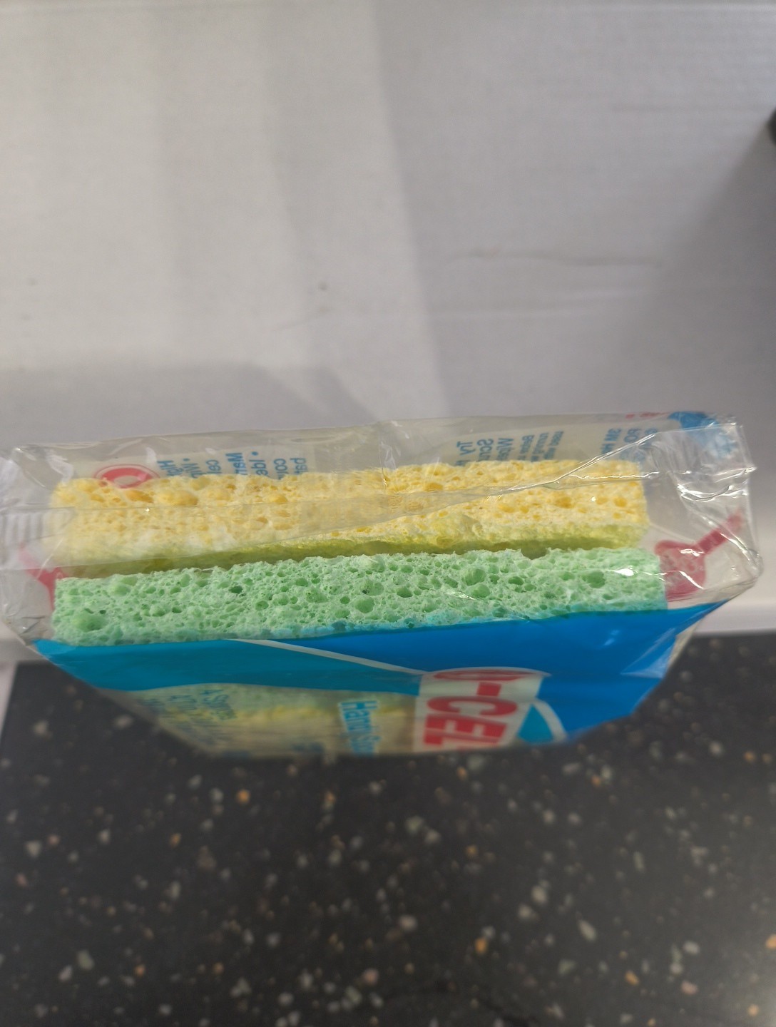 Vintage 1993 O-CEL-O Handy Sponges 3M USA Made (4) 4.7×3.0x0.6 Cellulose NOS