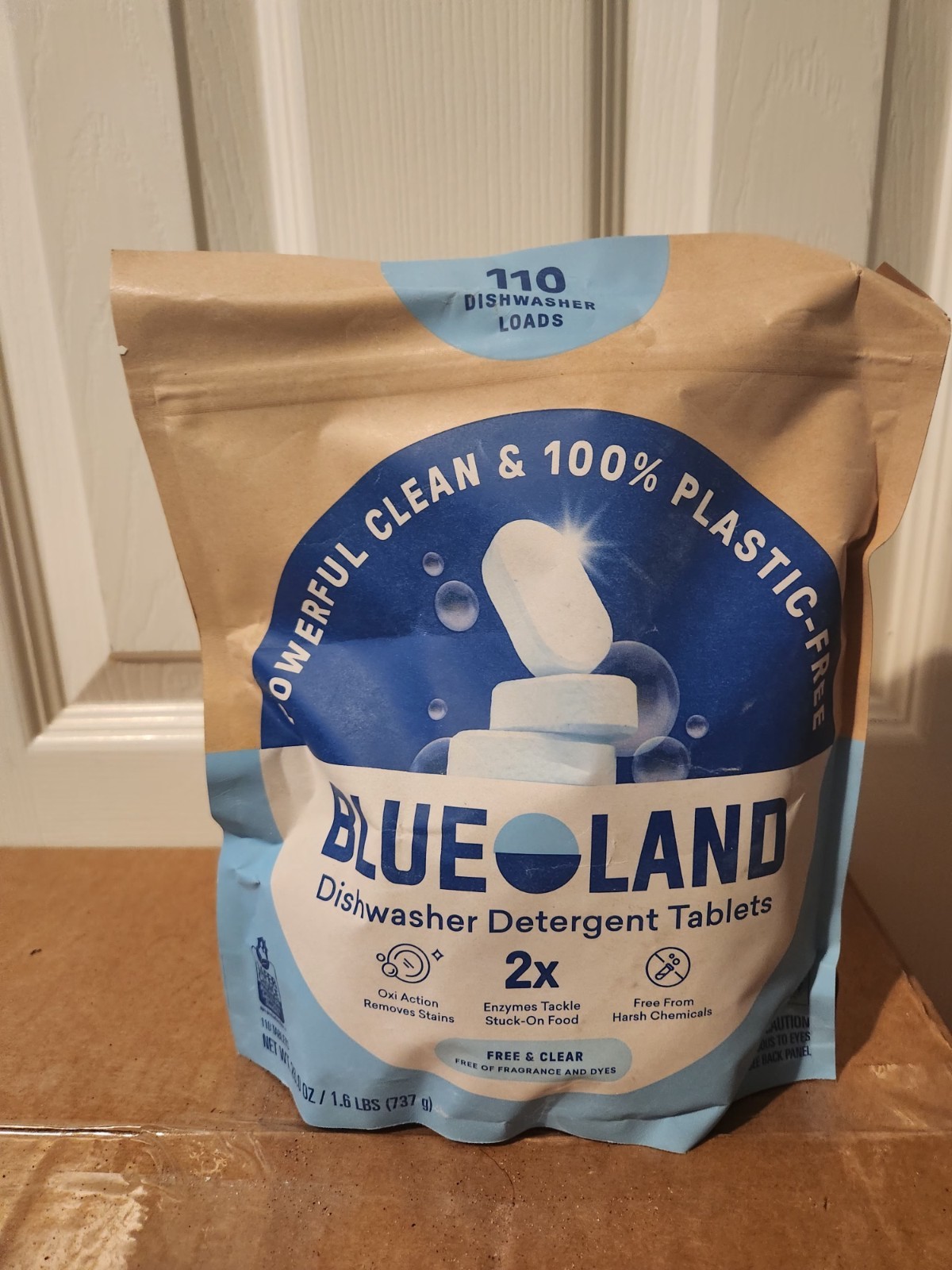Blueland Dishwasher Detergent Tablets 110 Count. Fragrance-free.
