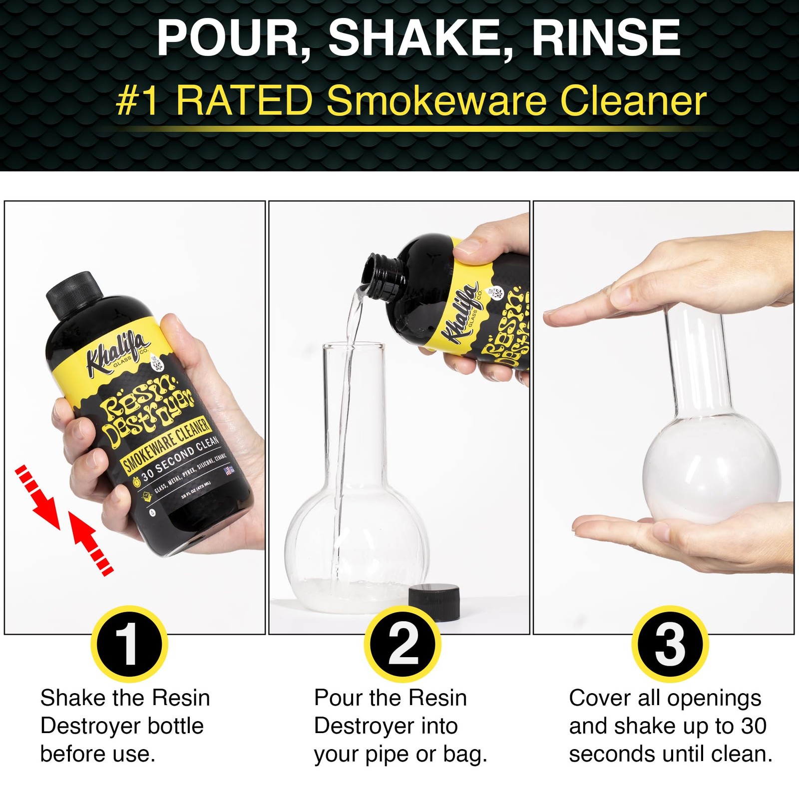 SNOWTREE Khalifa Resin Destroyer Cleaning Solution 10 Pack 16 Fl Oz Bottles (…