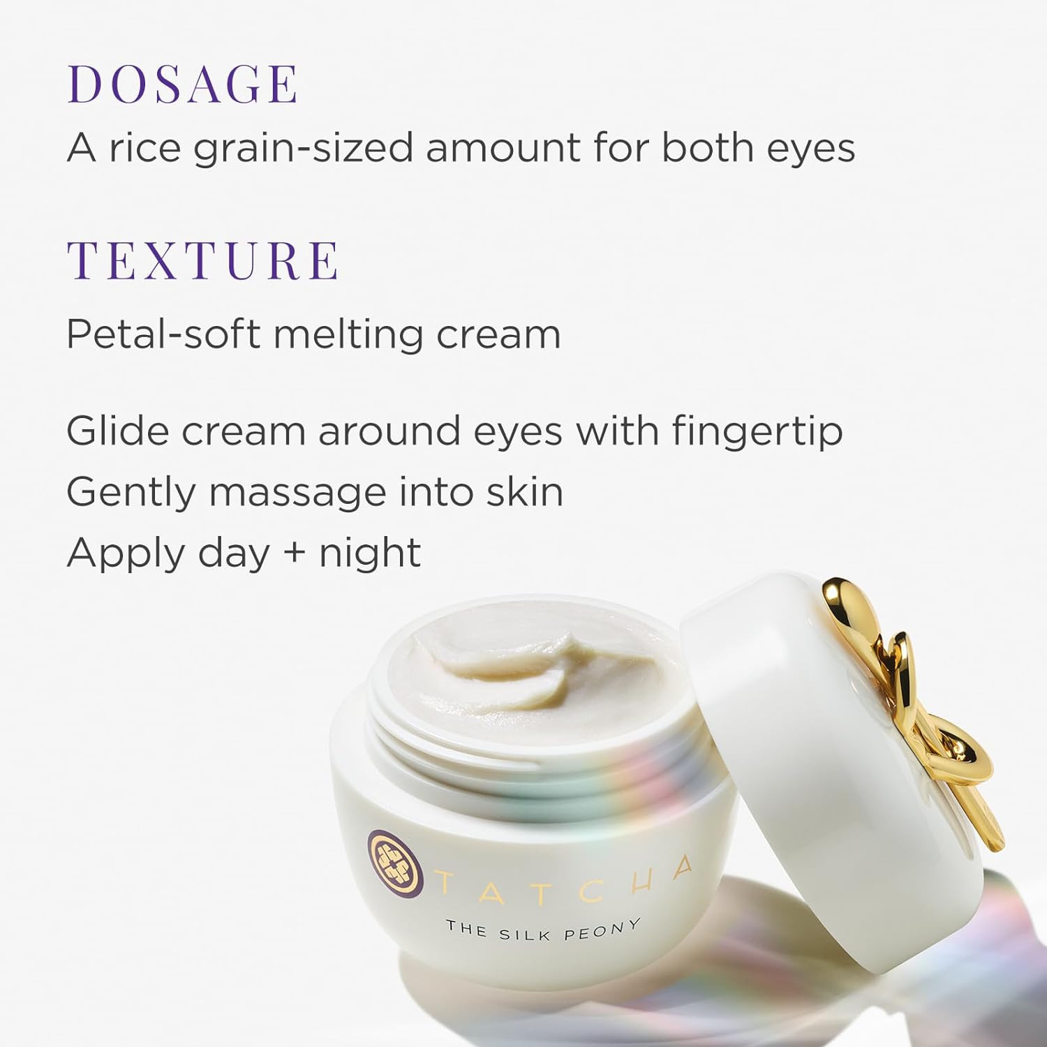 TATCHA The Silk Peony Melting Under Eye Cream | Hydration with Line-Smoothing Ey