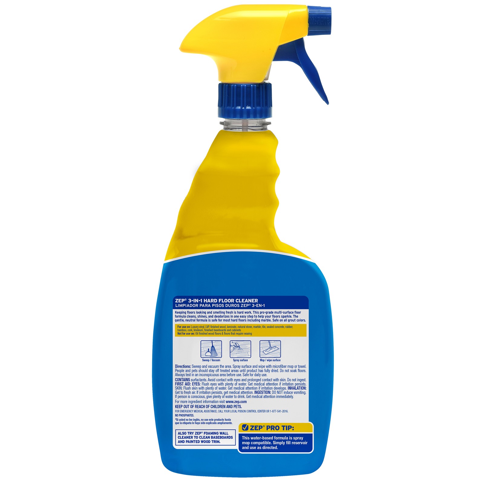 Zep 3-in-1 Hard Floor Cleaner, 32 oz
