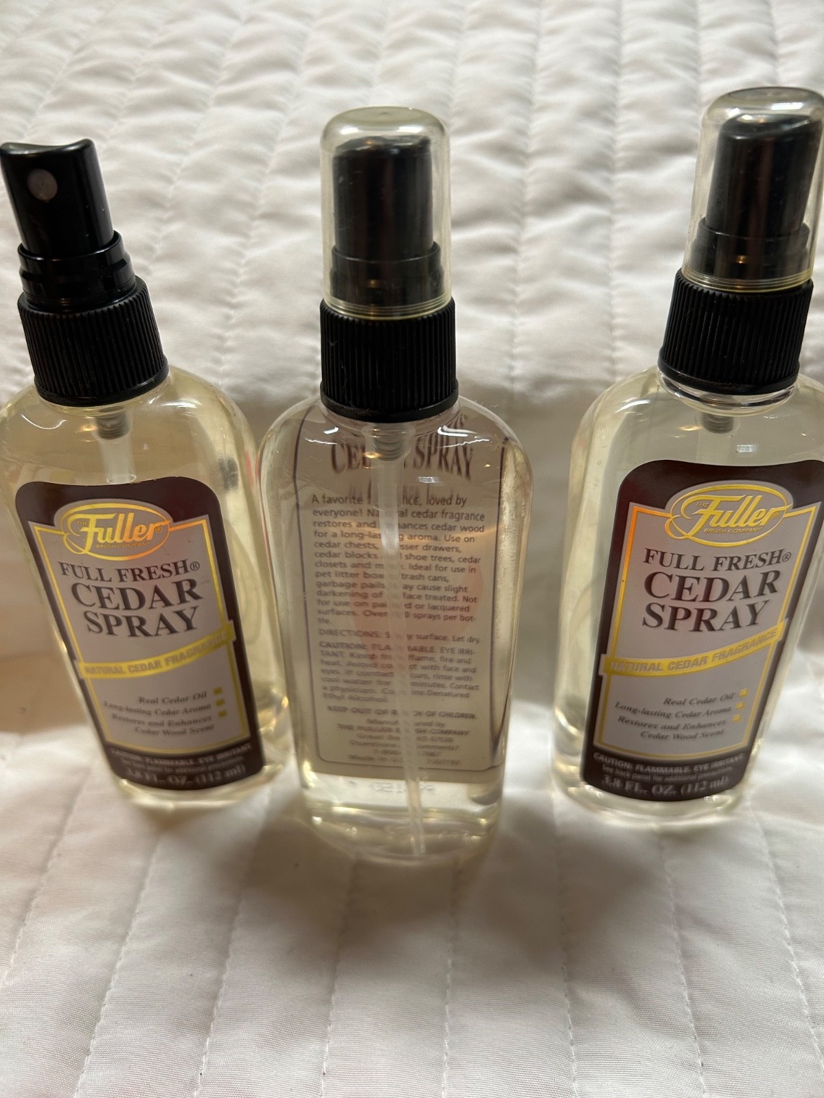 Fuller Brush Company Full Fresh Cedar Spray 3.8 fl. oz. NEW Lot of 3
