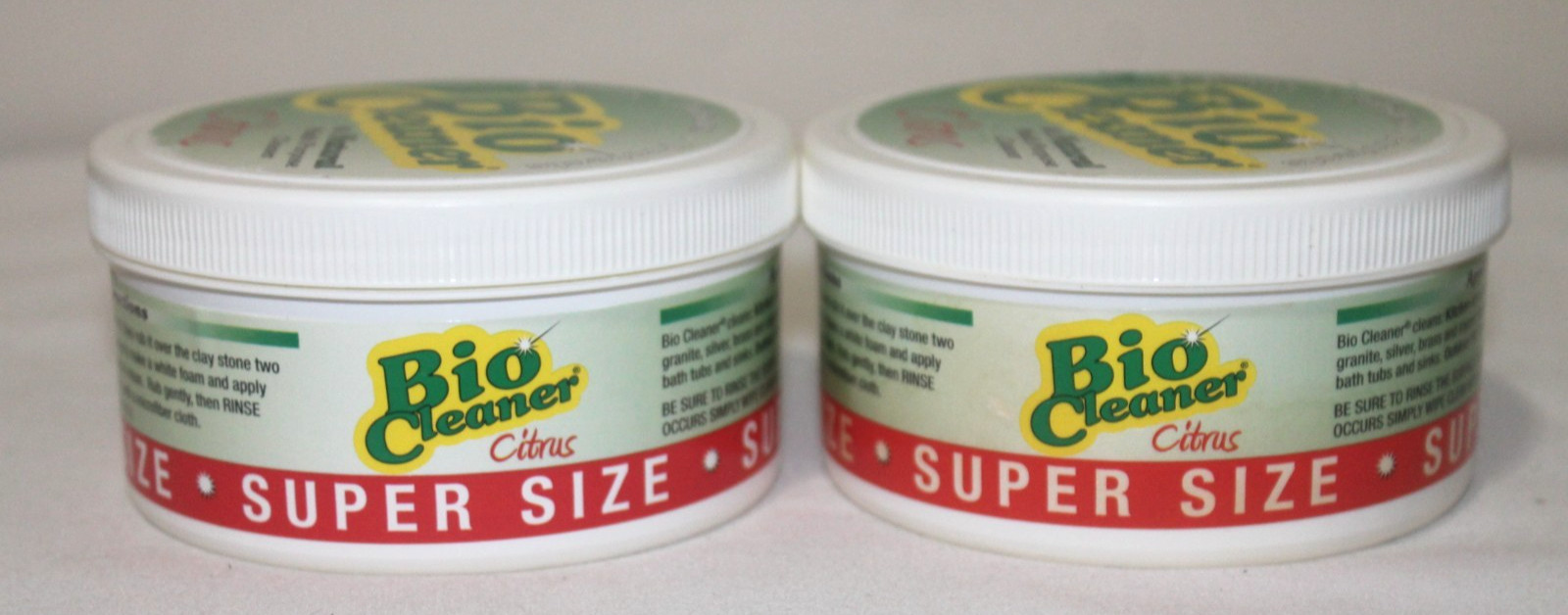 2 X Bio Cleaner Citrus All Natural Multi Purpose Clay Super Size 17.5 Oz Each