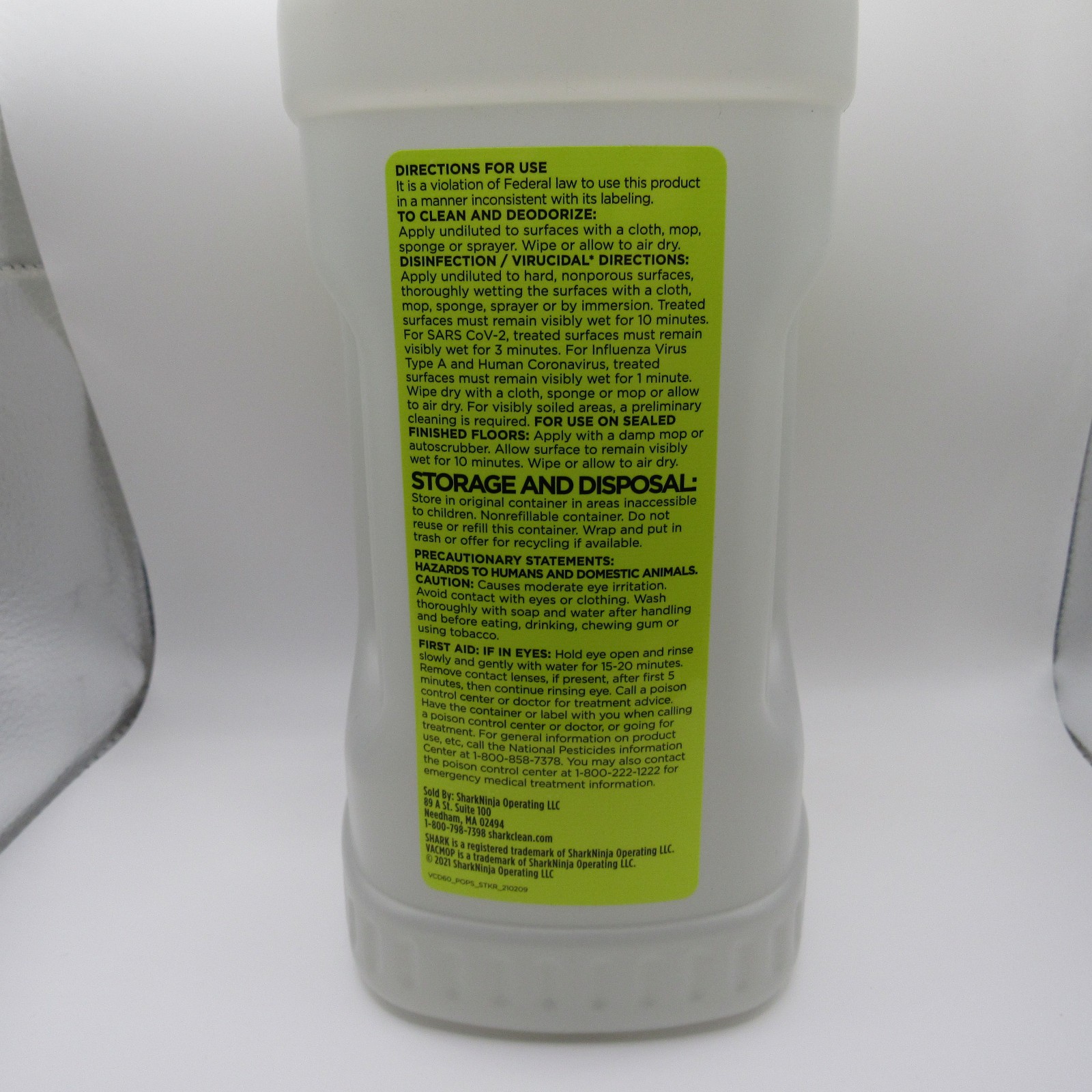 2X Shark Vacmop Citrus Clean Hardwood Floor Cleaner, 2L Bottle NEW FAST SHIP