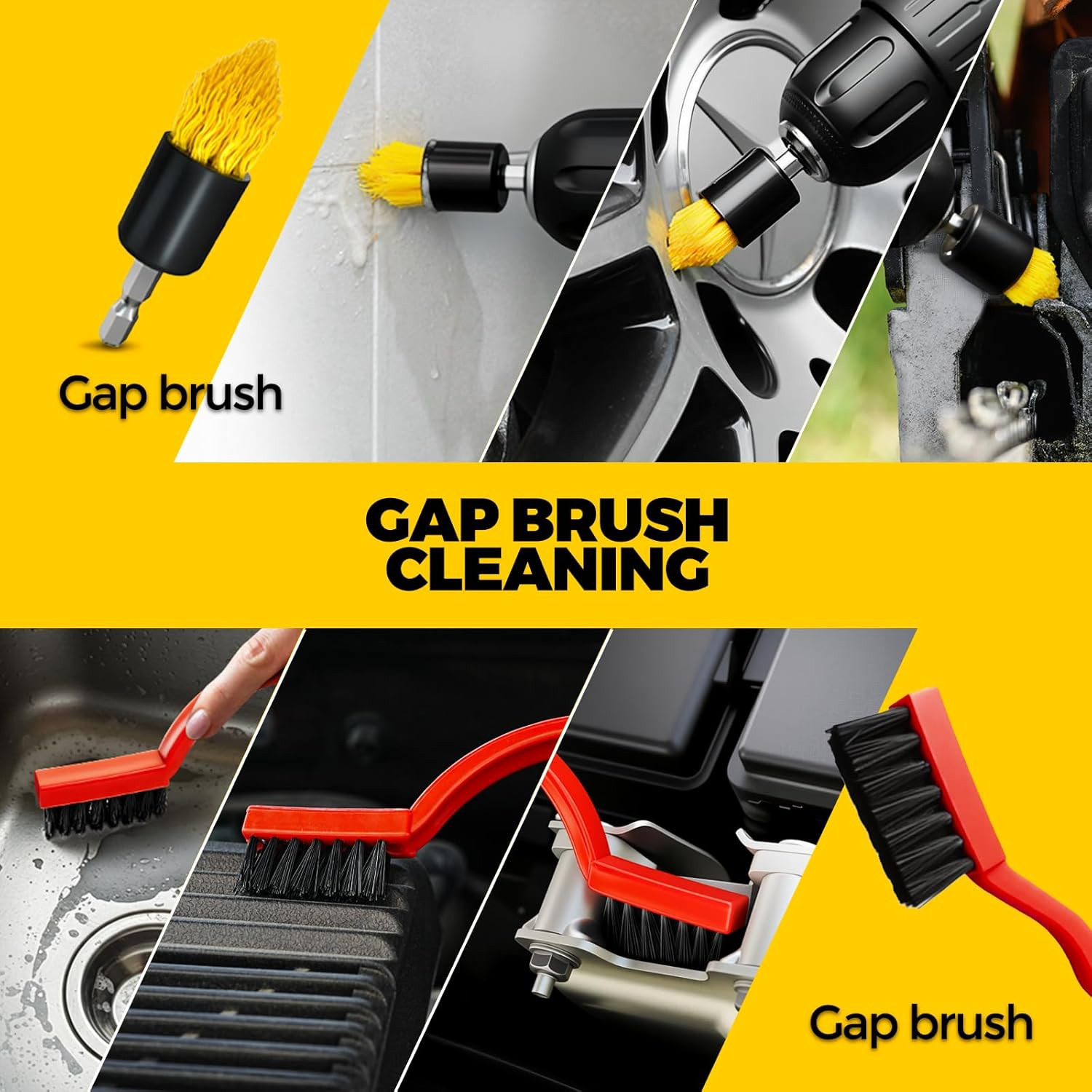 22Pack Drill Brush Attachments Set, Scrub Pads & Sponge, Buffing Pads, Power Scr