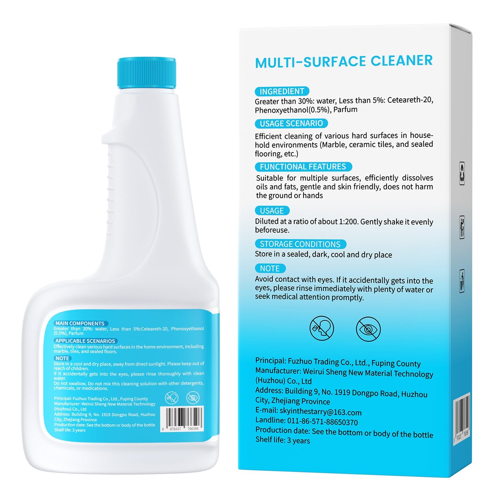 Floor Cleaning Solution, Dilution Ratio 1:200, with Eufy Cleaning Solution, E…