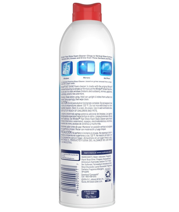 19oz Twin Pack, Foaming Glass Cleaner Spray, No Drip Streak Free Windows Mirrors