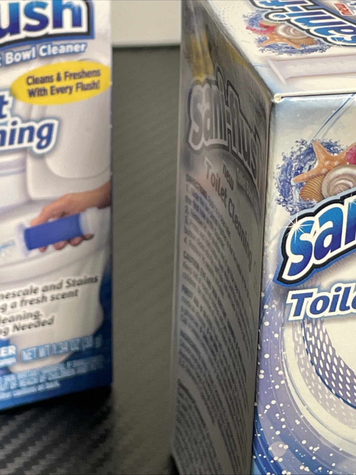 Lot Of 2 Sani-Flush Toilet Cleaning Gel Ocean Fresh 24 Flower Stamps Total