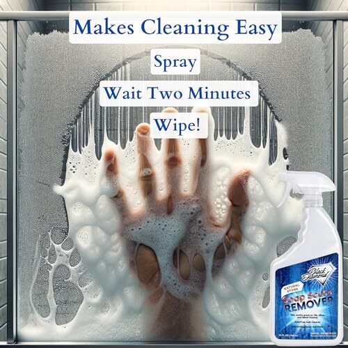 Natural Stone Shower Soap Scum Remover Spray. For Cleaning Bathtubs, Glass Do…