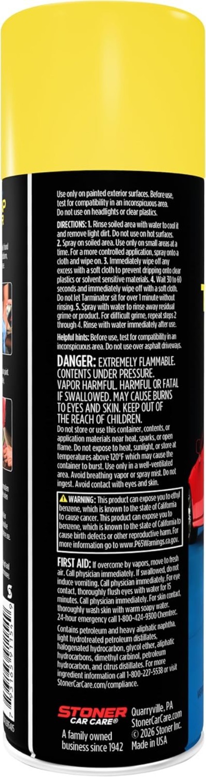 Tarminator 10 oz Auto Tar, Sap & Asphalt Remover, Safe on Paint & Chrome