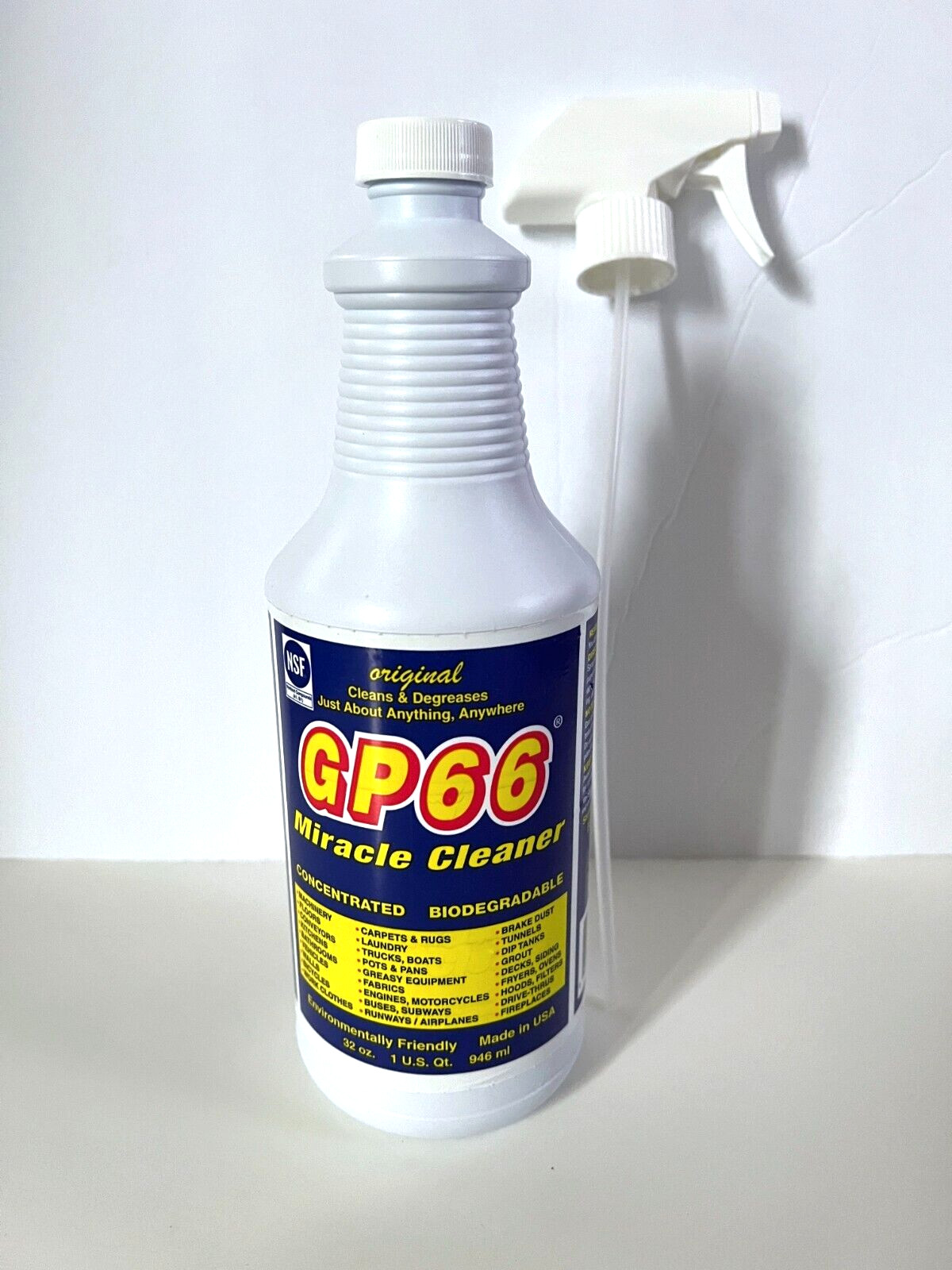 GP66 Miracle Cleaner 32 oz Spray Nozzle Included NEW Sealed 1 oz to 1 Gallon