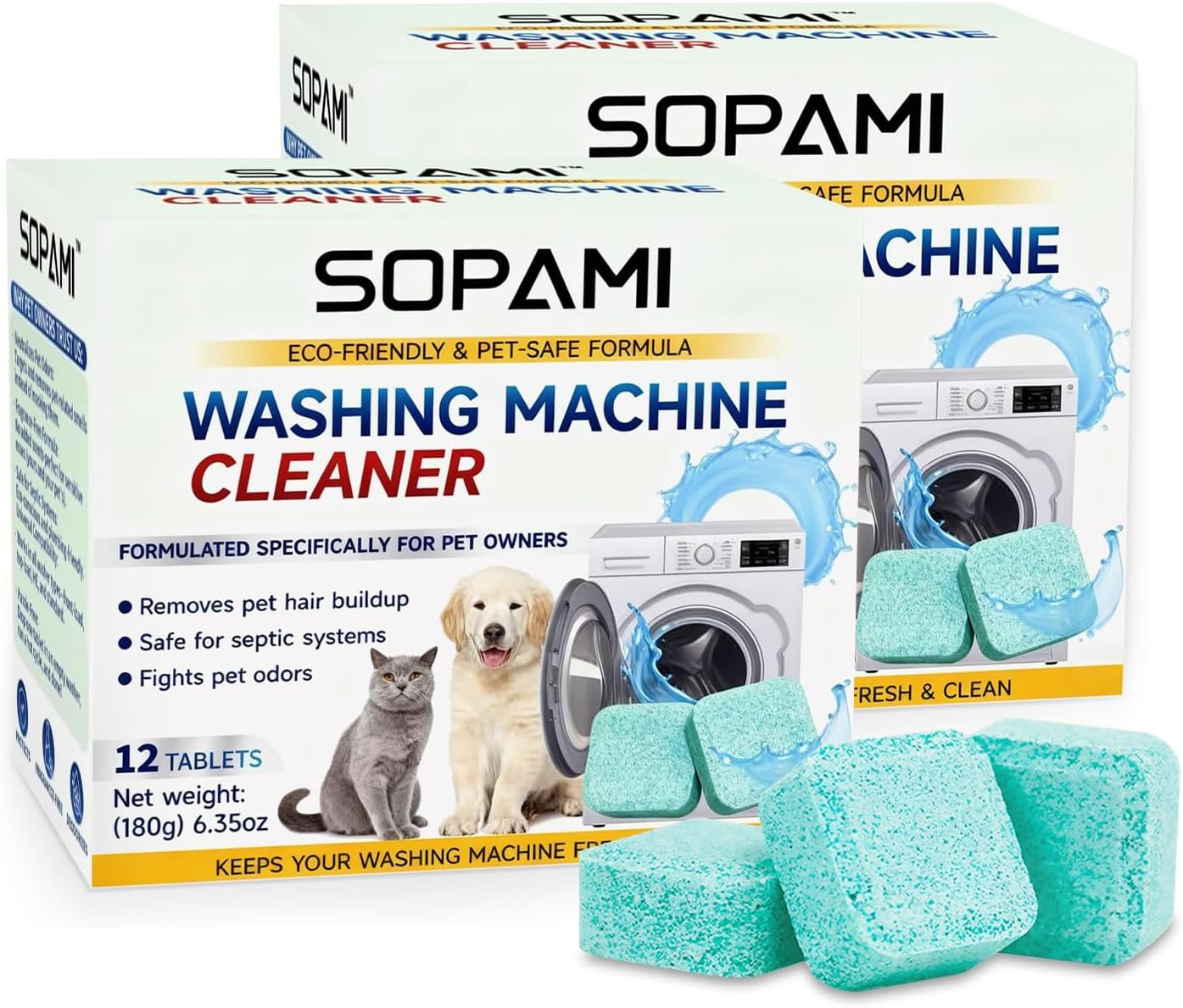 Washing Machine Cleaner Tablets 24-Pack (12 Month Supply) for He/Top/Front Load
