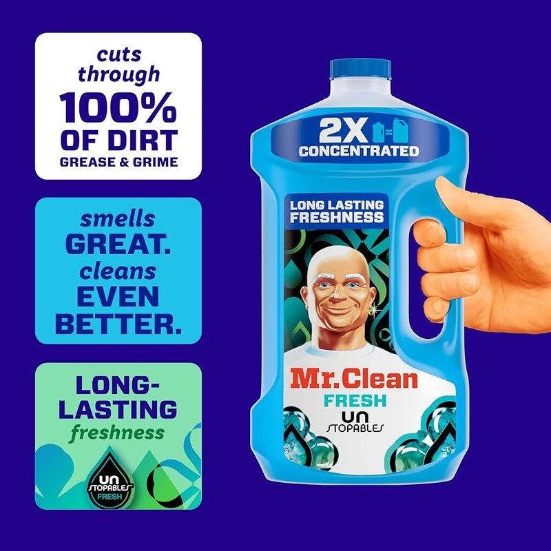 2X Concentrated Multi Surface Cleaner Cuts Dirt Grease Safe Wood Fresh Scent New