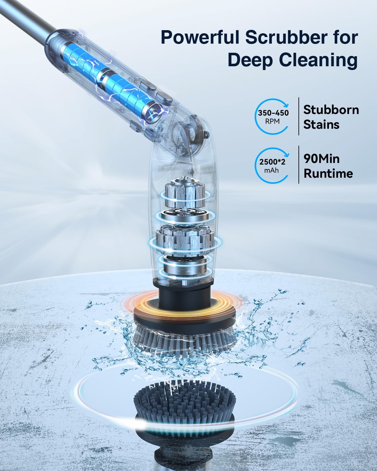 Leebein Electric Spin Scrubber, Shower Scrubber with 4 Adjustable Angles and …