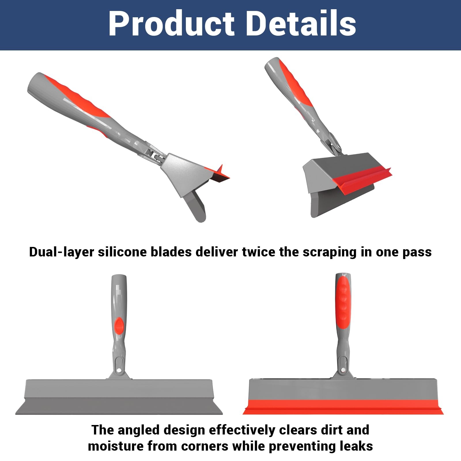 FibreDeep Floor Squeegee for Concrete Floor, 15.8″ Large Heavy Duty Squeegee …