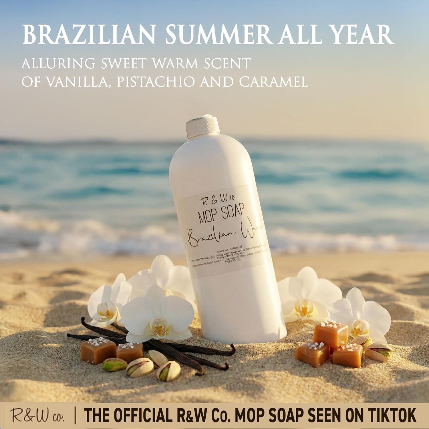 R&W CO. 32 oz Mop Soap Brazilian Waves Scented, Gentle Floor Cleaner for al…