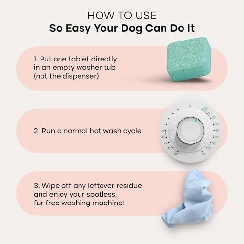 Washing Machine Cleaner Tablets – 24 Pack, Pet Friendly, HE & Front Load Compati