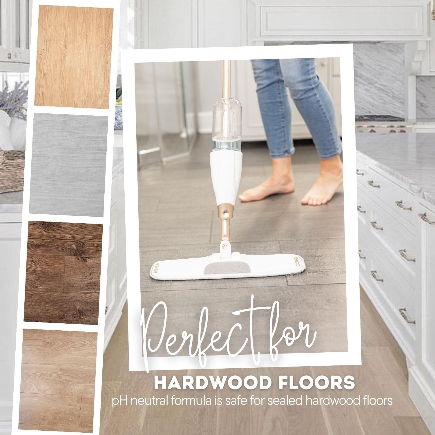 28oz Eco-Friendly Hardwood Floor Cleaner | Powered by Baking Soda & No Rinse