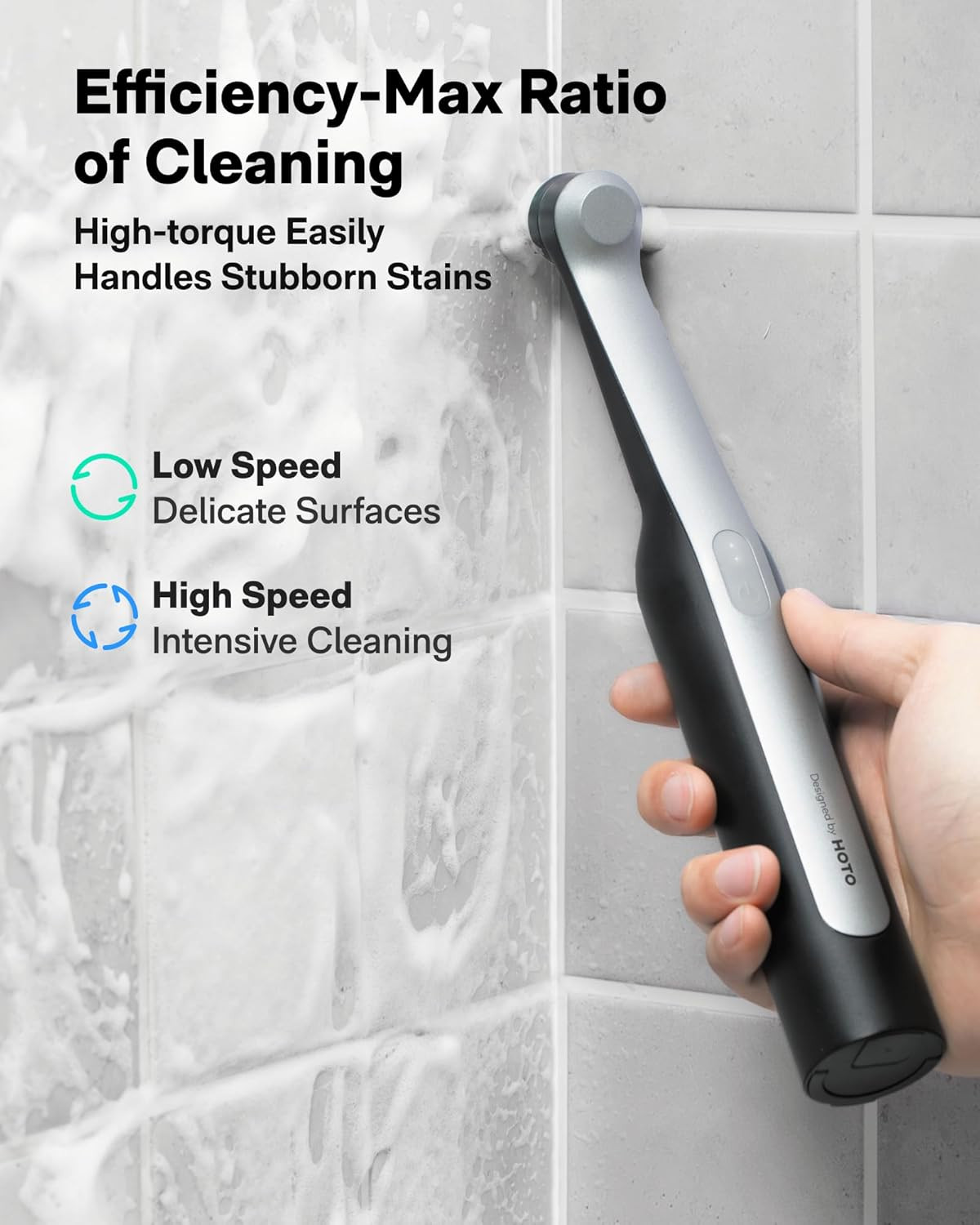 Wand™ Cordless Spin Scrubber, Electric Rechargeble Grout Cleaning Brush,