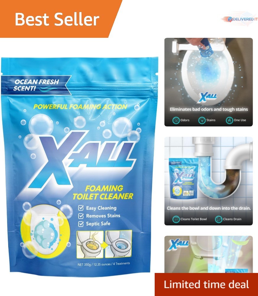 Foaming Toilet Cleaner Powder Deep Cleaning Fights Stains Limescale