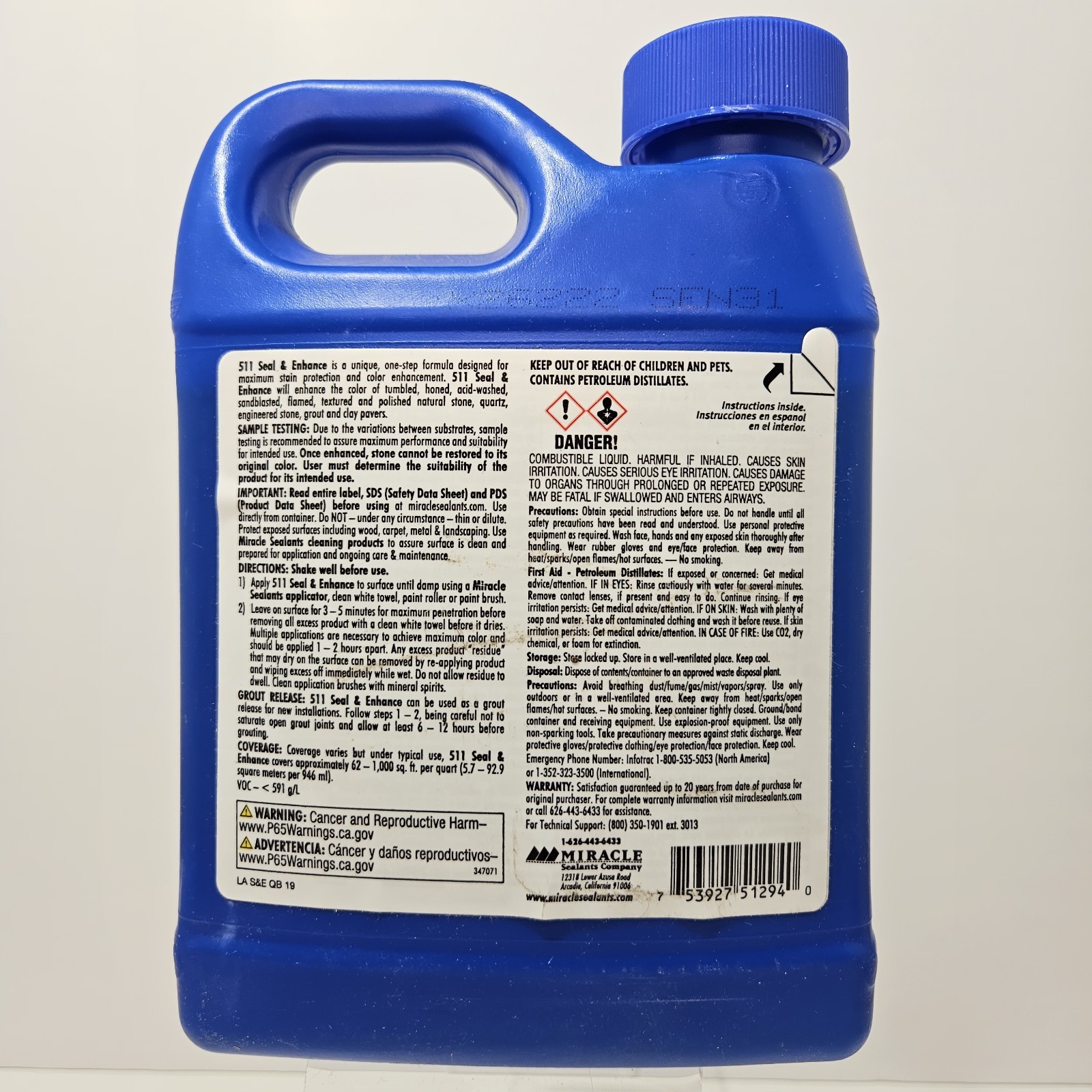 Miracle Sealants 511 Seal & Enhance Color & Gloss Enhancers One Quart Fast Shipp