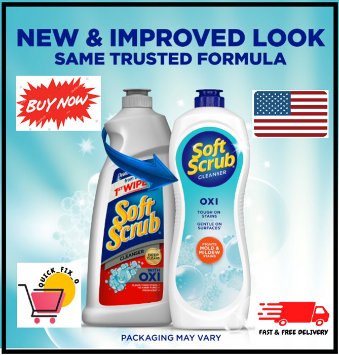 Soft Scrub Multi-Purpose Cleanser with OXI, Surface Cleaner, 24 Ounce