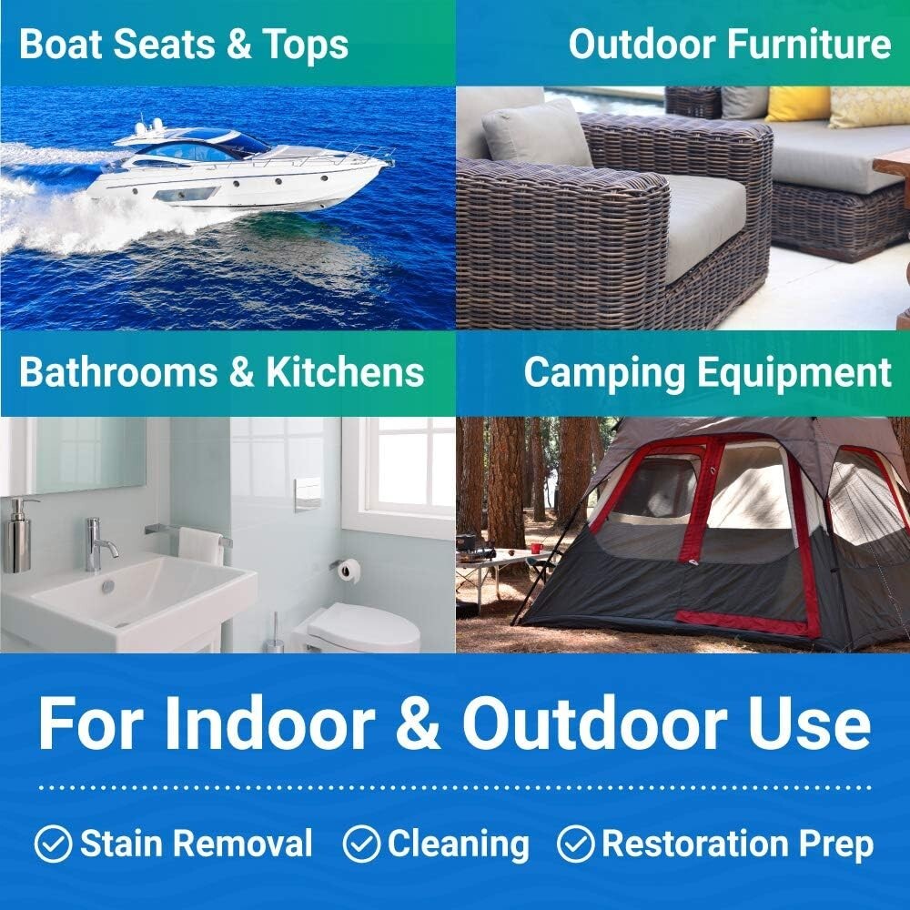 Better Boat Mildew Stain Remover Cleaner Seats Fabric Vinyl Mold Stain Removal