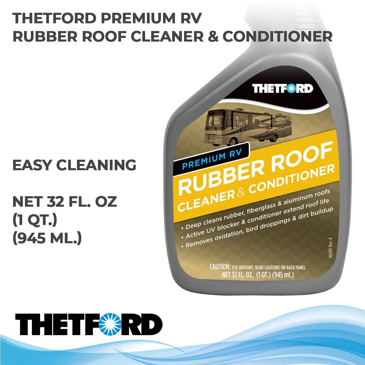 32512 Premium RV Rubber Roof Cleaner and Conditioner-32, 32 fl. oz