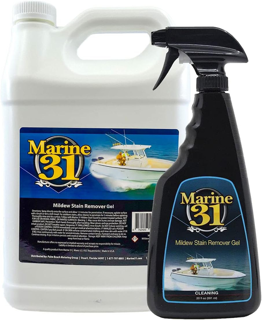 Mildew Stain Remover & Cleaner Gel Combo – Marine & Boat, Home & Patio, Bathroom