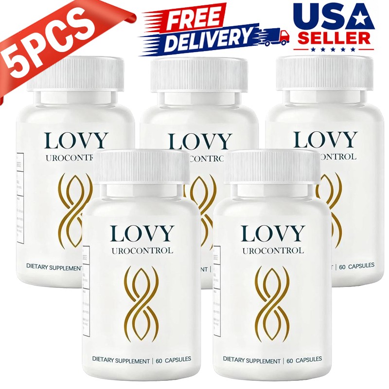 5X Lovy Urocontrol Capsules, Bladder Health Supplement, Maximum Strength Formula