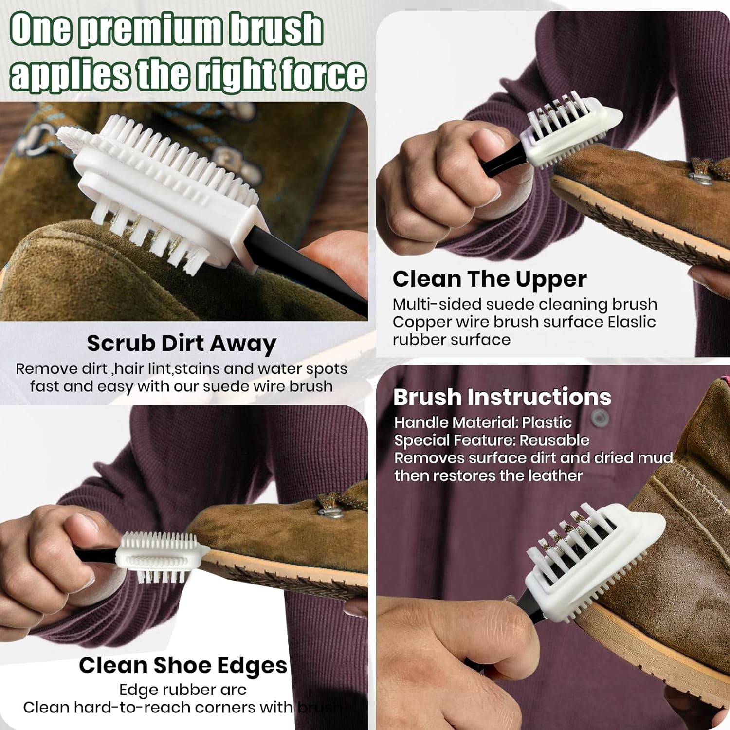 Suede and Nubuck Care kit,Leather Cleaner and Conditioner,Suede Protector Spr…