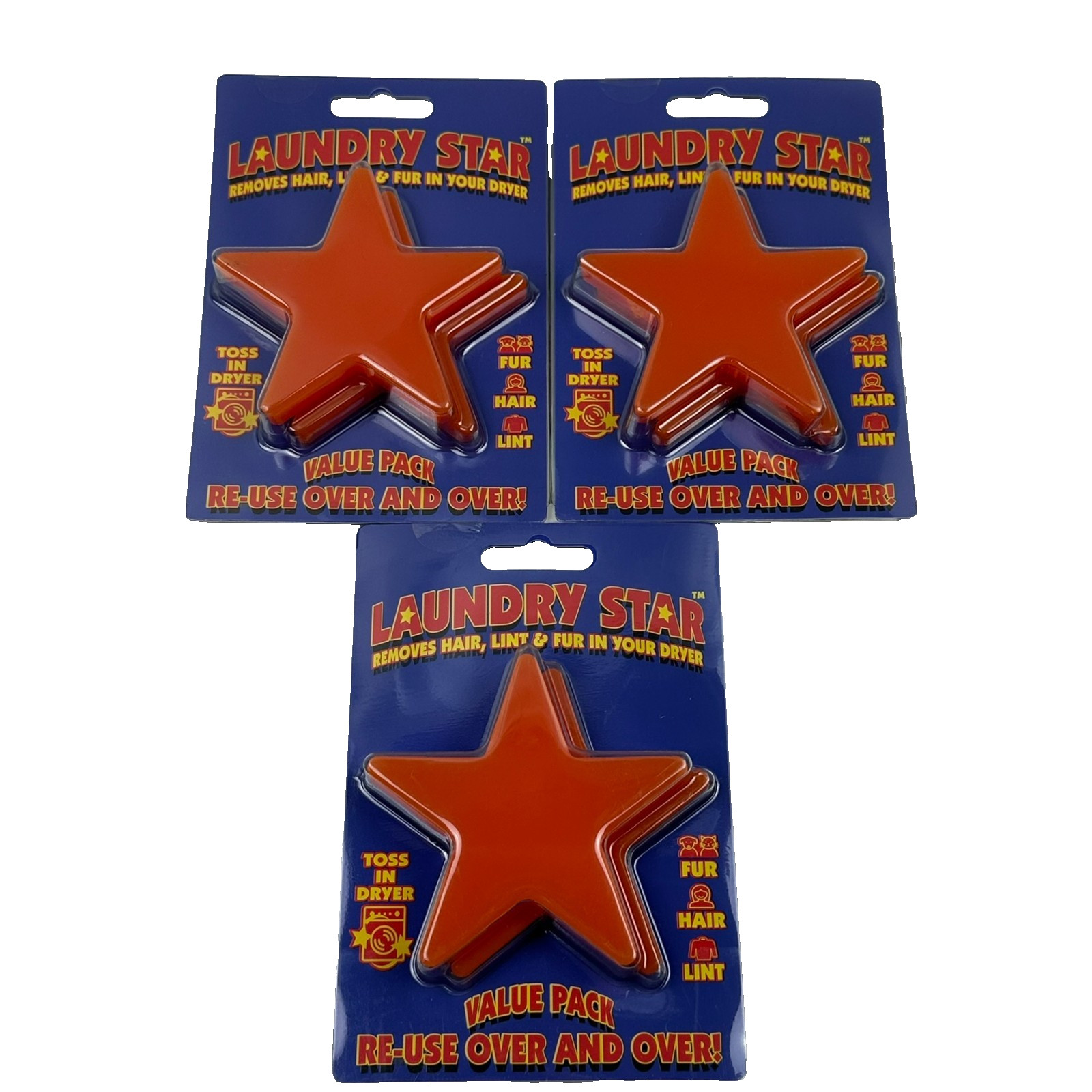 (3) Laundry Star Removes Hair, Lint and Fur in your dryer 6 total