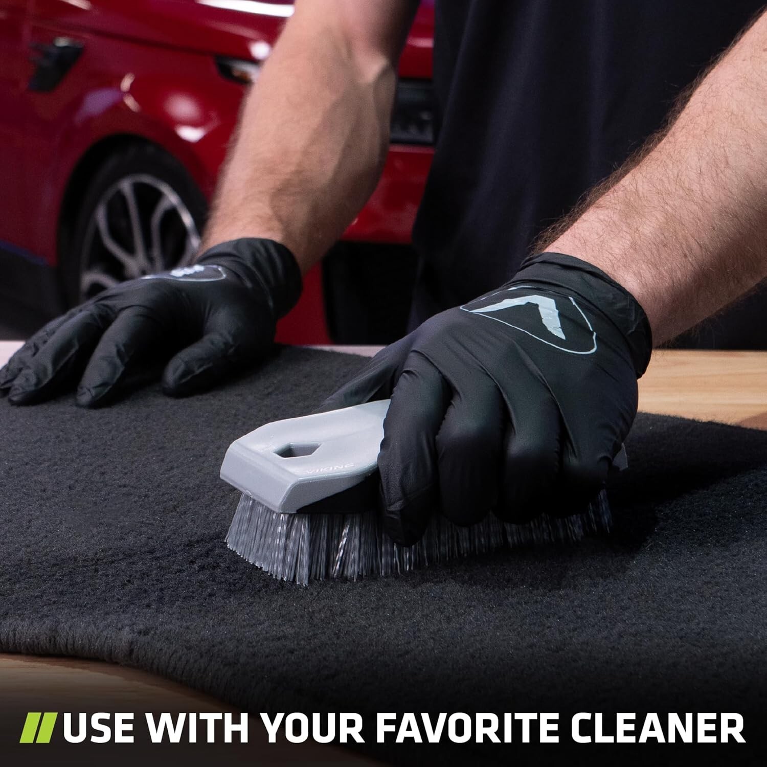 VIKING Carpet Cleaning Brush, Scrub Brush for Floor Mats, Cleaning Brush for Car