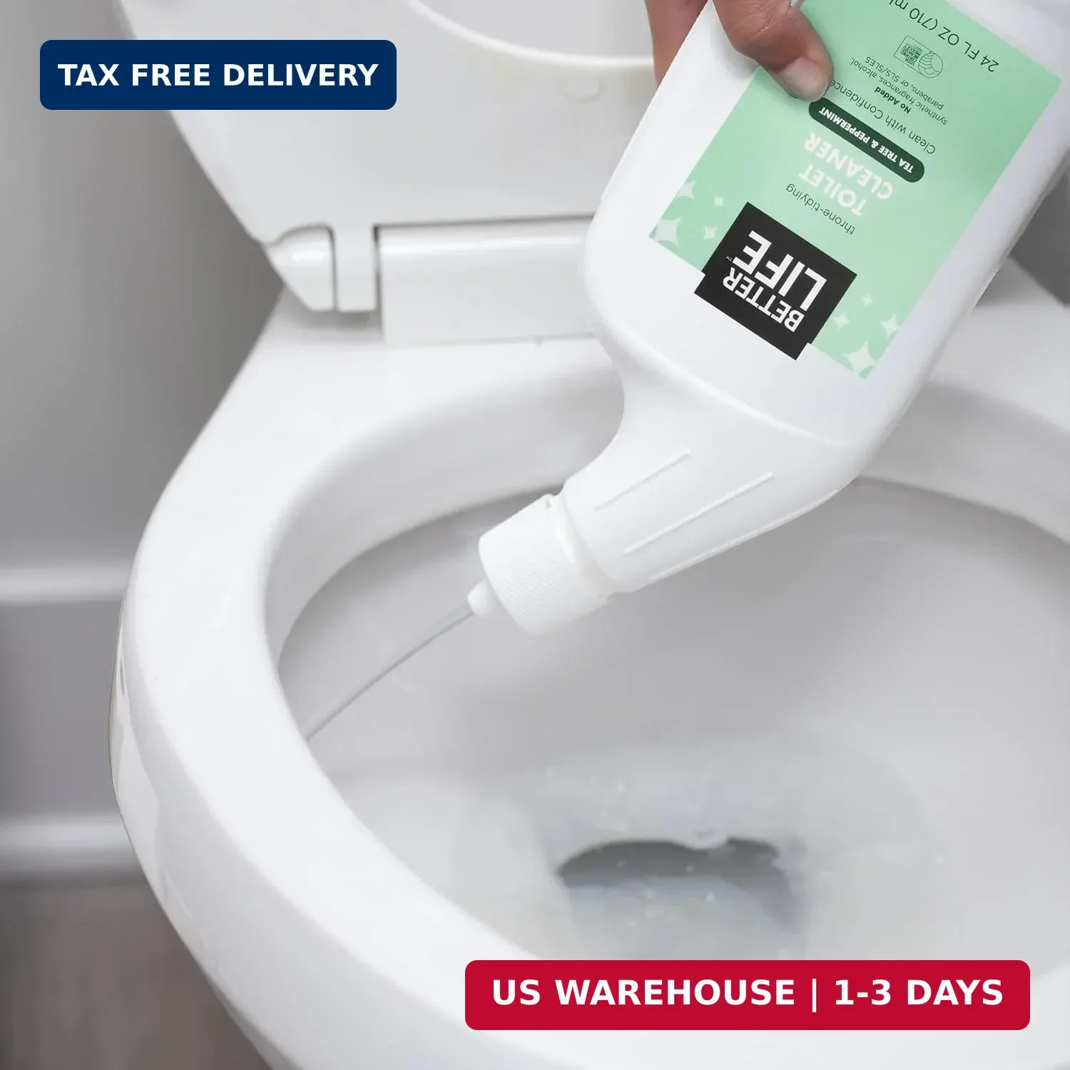 Better Life Toilet Bowl Cleaner, Plant-based, Stain & Odor Remover, Tea Tree & P