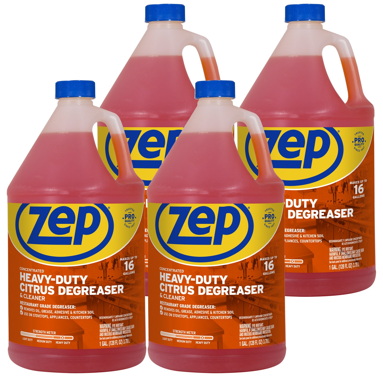 Zep Heavy-Duty Citrus Cleaner and Degreaser – ZUCIT128 – 1 Gallon(Case of 4)