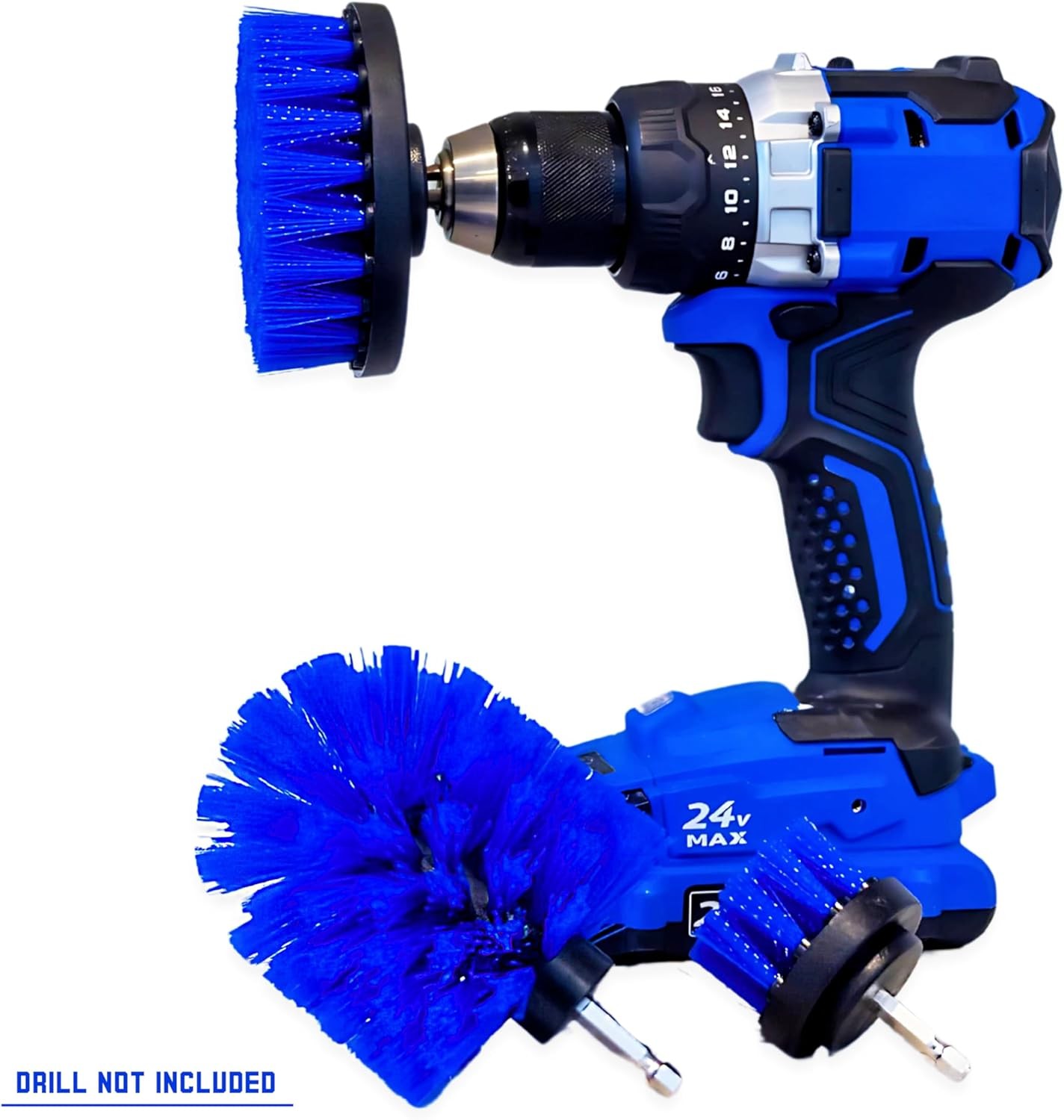 Diamond Shine 3-Pack Multipurpose Drill Brush Attachment – Turns Drill Into Elec