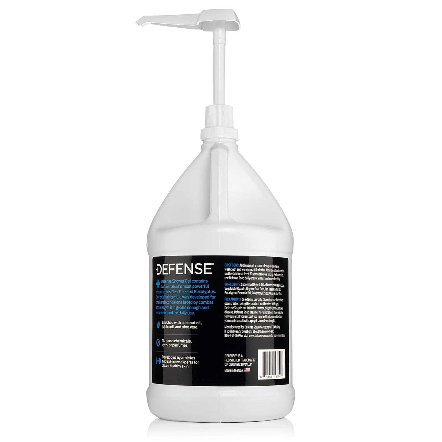 Defense Soap Tea Tree Body Wash Shower Gel 1 Gallon (128 Fl Oz) | Organic Tea