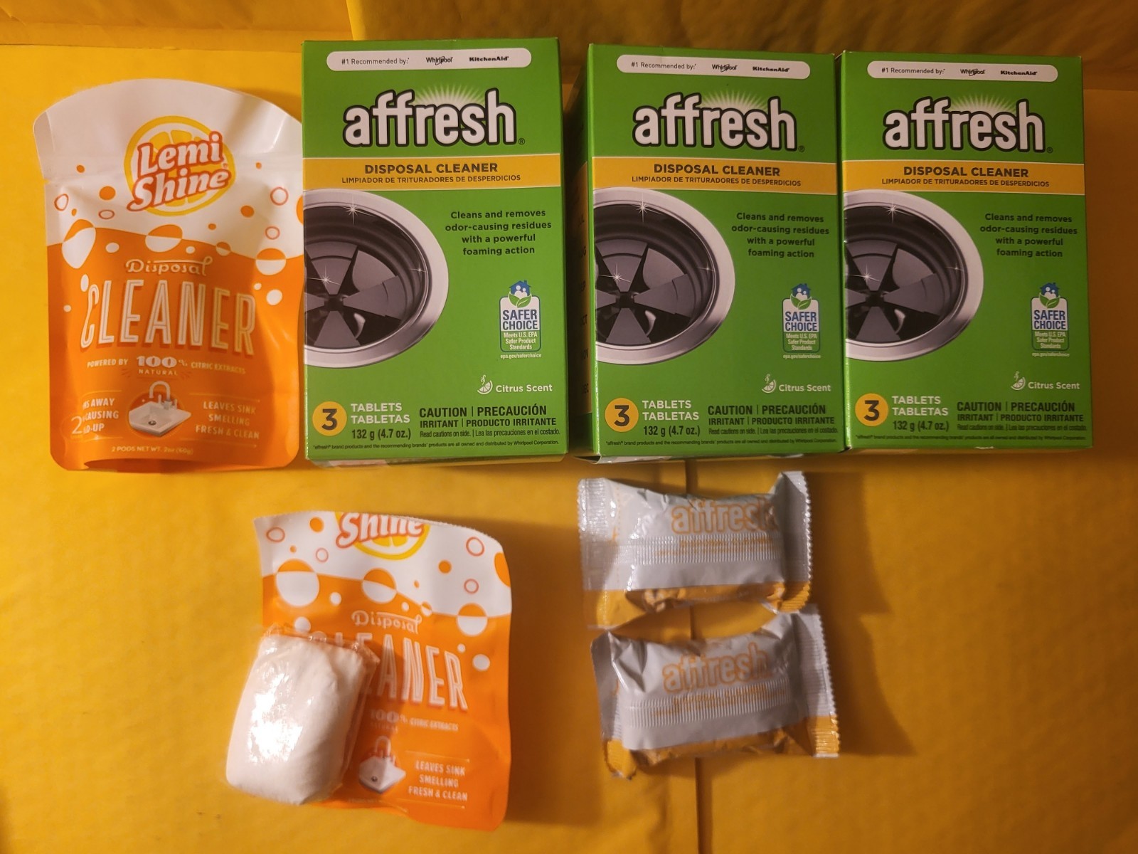 Affresh + Lemi Shine Disposal cleaner tablets – 14 tablets total